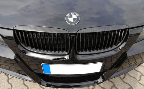 BMW E90 E91 Pre-LCI 4D Carbon Black Grills 05-08