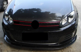 Front Bumper Spoiler Lip Carbon Look For VW Golf MK6 GTI