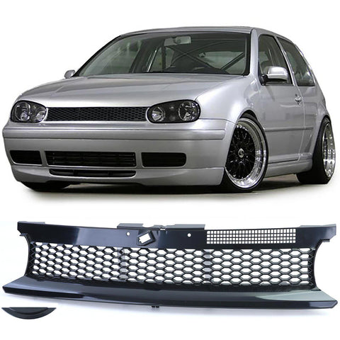 Badgeless Euro Sport Front Mesh Grill For VW Golf GTI MK4 R32