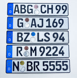 ORIGINAL German License Plate USED + NEW Holder / Frame