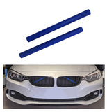 Blue Front Grille V Bar Brace Decoration Cover Trims Stripes For BMW 1 2 3 4 5 7 8