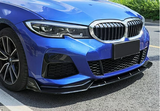Front Bumper Lower Spoiler Lip Splitter Gloss Black For BMW 3 Series G20 G21 G28 M-Sport Models From 2019-2021