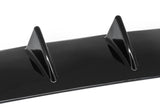 Universal Rear Bumper Lip Diffuser 7 Shark Fin Wing Black Gloss