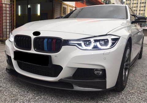 Front Spoiler Lip Valance Splitter Carbon Look For BMW F30 F31 M-Sport / M-Tech (2012-2018)