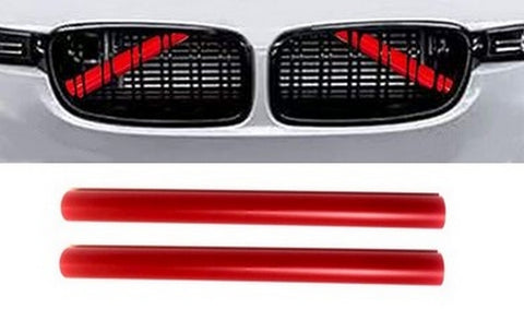 Red Front Grille V Bar Brace Decoration Cover For BMW F01 F02 F03 F04 F06 Gran Coupe F07 GT Gran Turismo F10 Saloon F11 Touring F45 F46 X1 F48 X2 F39