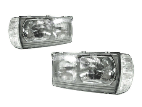Clear Chrome Headlights For Mercedes Benz W123 From 1977-1985