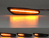 Sequential Black Smoked LED Side Marker Lights For BMW E46 E60 E61 E81 E82 E83 X3 E84 X1 E87 E88 E90 E91 E92 E93