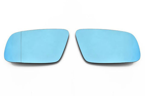 Audi Facelift Euro Mirror Glasses Blue Heated Aspheric / Convex