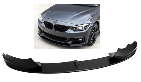 Front Spoiler Lip Valance Splitter Matte Black For BMW 4-Series F32 F33 F36 (2014-2020)