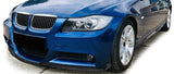 Front Bumper Spoiler Lip Valance Matte Black For BMW LCI Facelift E90 E91 2005-2008