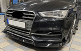 Front Bumper Lower Spoiler Lip Splitter Gloss Black For Audi A5 S5 8T/8F B8 Facelift Models from 2012-2016