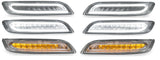 LED DRL Front Turn Signal & Fog Lights Indicator Clear Chrome For Porsche 911 997 991