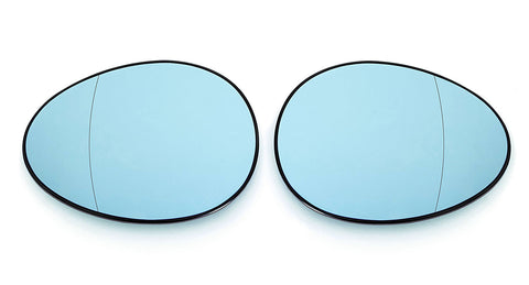 Mini MK2 R55/R56/R57/R58/R59/R60/R61 Euro Mirror Glasses Blue Heated Aspheric / Convex