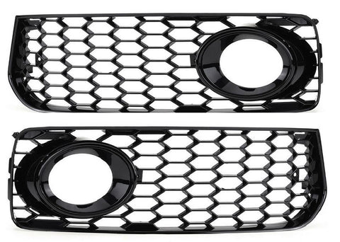 Open Honeycomb Front Bumper Grills 08-12 For Audi A5 S5 B8 RS S-LINE BUMPERS ONLY