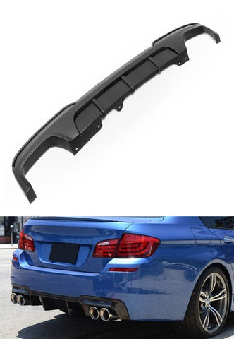 Rear Bumper Spoiler Lip Valance Diffuser For BMW 5 Series F10  F11 M5 M Sport Dual Muffler Twin Outlet 2011-16